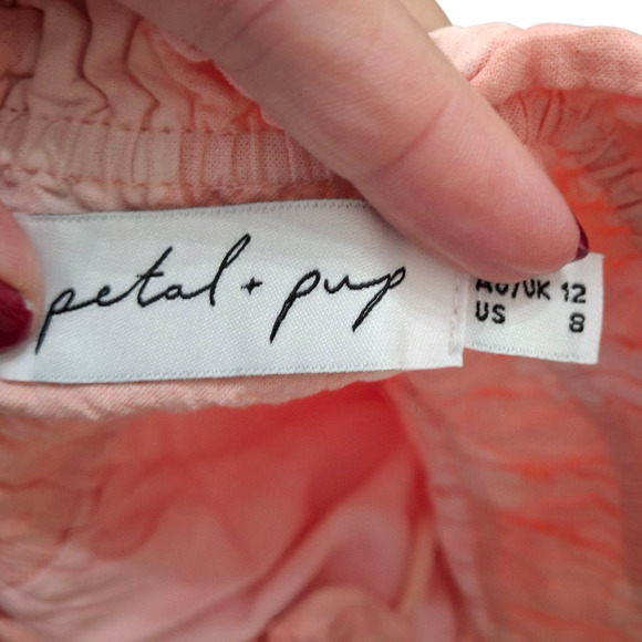 Petal + Pup Pink Polka Dot Sundress Spaghetti Strap with pockets size 8 - Picture 7 of 8